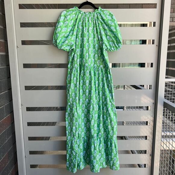 PATTY KIM Mint Floral Puff Sleeve Maxi Dress - Picture 3 of 8